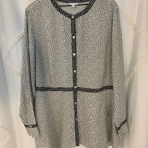 Button front women’s blouse.